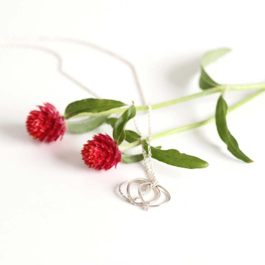 【廃番商品】hirondelle et pepin (イロンデールエペパン) / silver sr-23fw-54 trois 3連Vリング ロング ネックレス | hirondelle | 05