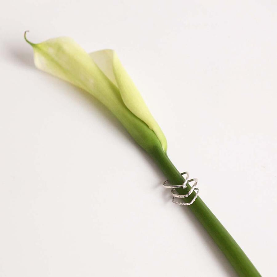 【廃番商品】hirondelle et pepin (イロンデールエペパン) / silver sr-23fw-54 trois 3連Vリング ロング ネックレス | hirondelle | 06