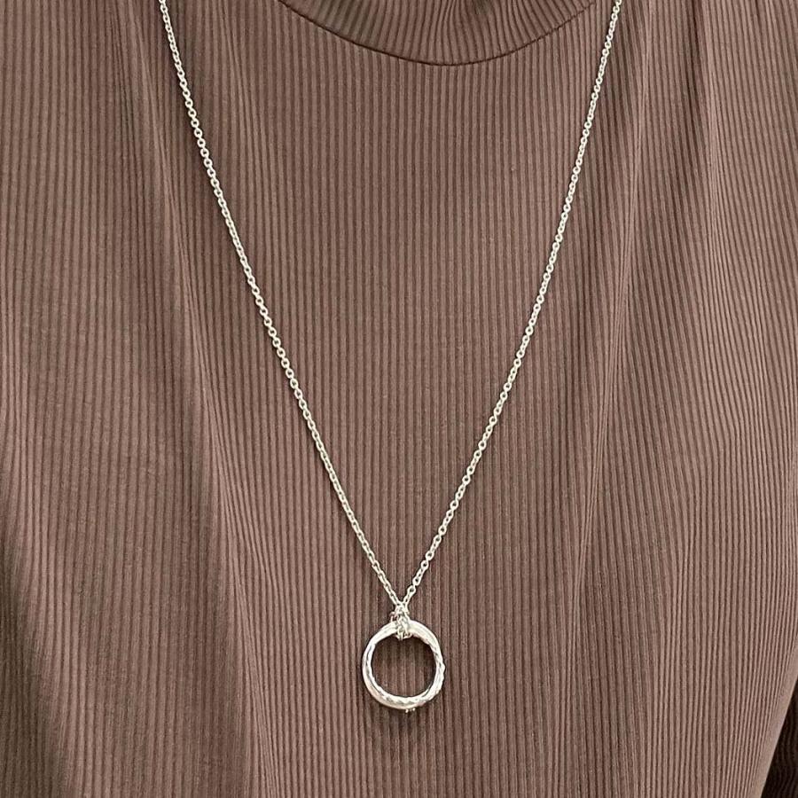 【廃番商品】hirondelle et pepin (イロンデールエペパン) / silver sr-23fw-54 trois 3連Vリング ロング ネックレス | hirondelle | 07