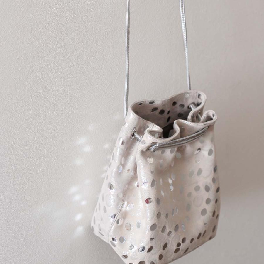 SEASIDE FREERIDE（シーサイドフリーライド） / 17B-NS-SFR-1415 SPML NID BAG SPML ドットプリント 巾着バッグ - アイボリー × シルバー | 