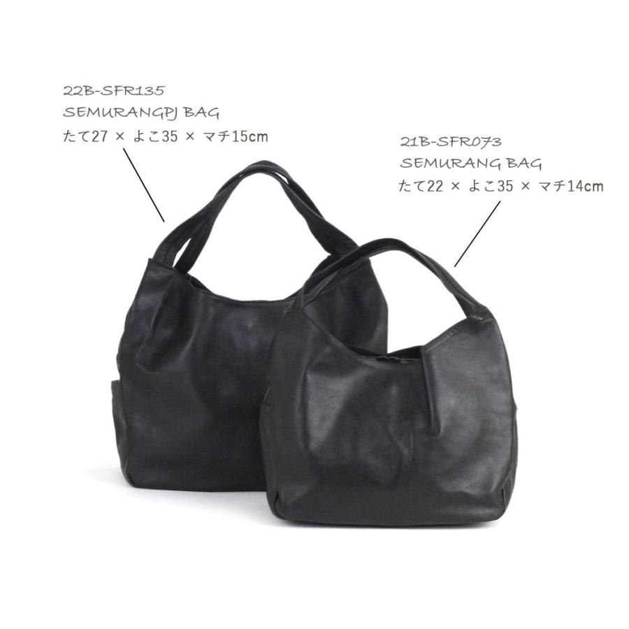 SEASIDE FREERIDE シーサイドフリーライド22B-SFR135 SEMURANGPJ BAG ダブルポケット レザー ビッグ トート バッグ ブラック レディース バッグ 軽量 軽い大き… | seaside freeride | 07