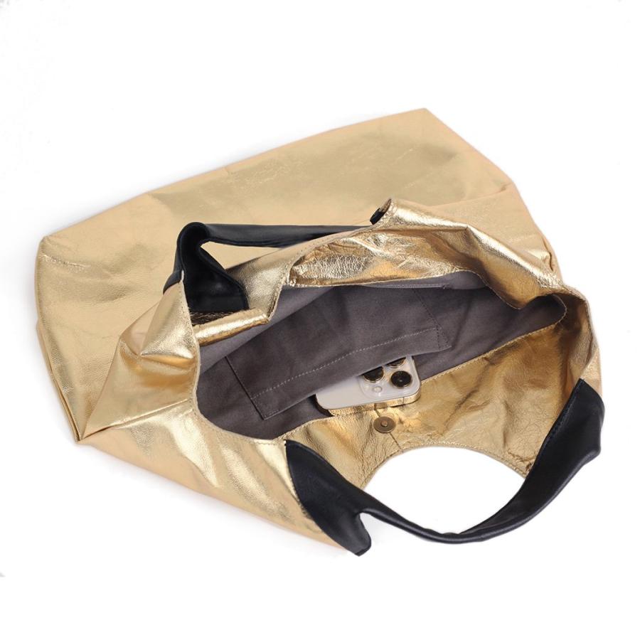 SEASIDE FREERIDE シーサイドフリーライド22B-SFR131MLL AKRA BAG メタリック トート バッグ ゴールド × ブラック レディース バッグ トートバッグ 軽量 軽い… | seaside freeride | 03