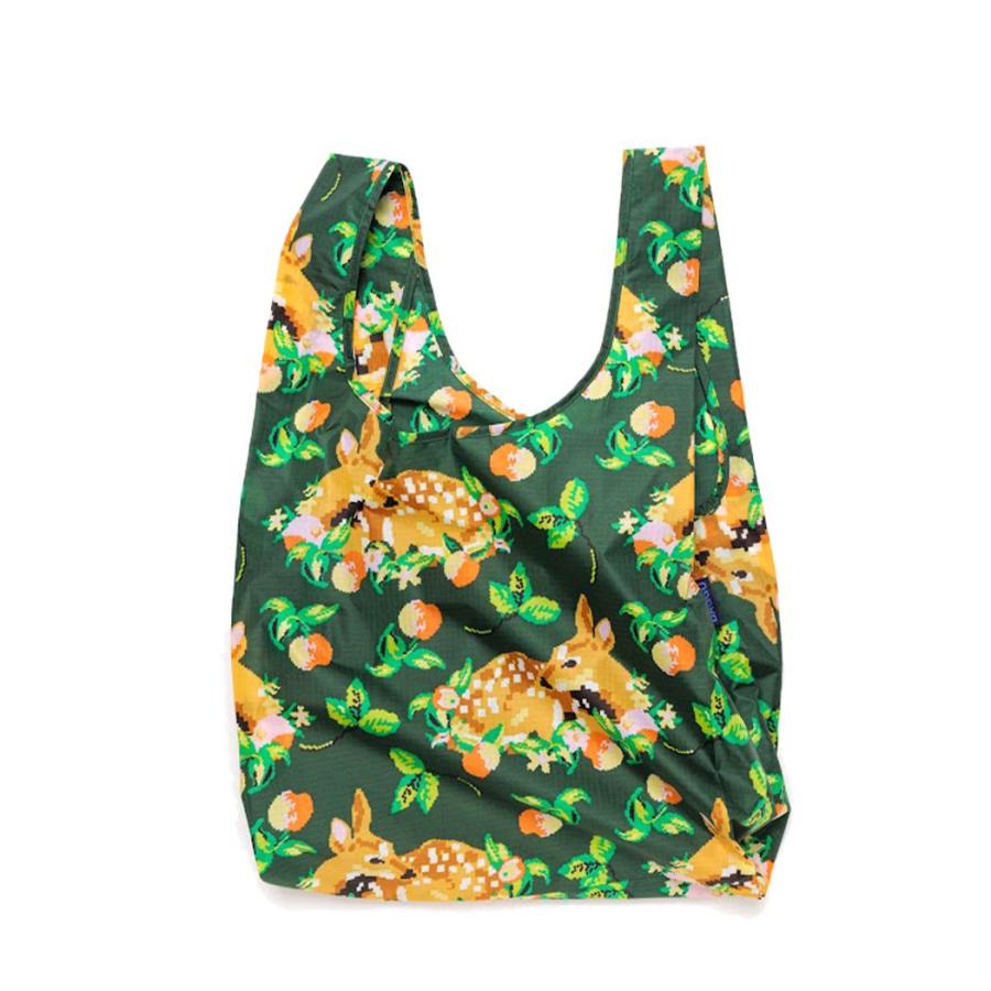 BAGGU バグー エコバッグ  ディア100%リサイクルナイロン STANDARD スタンダード サイズ 大きい 大容量 ショルダー 洗濯可能 折り畳み コンパクト 軽量 レジ袋… | BAGGU
