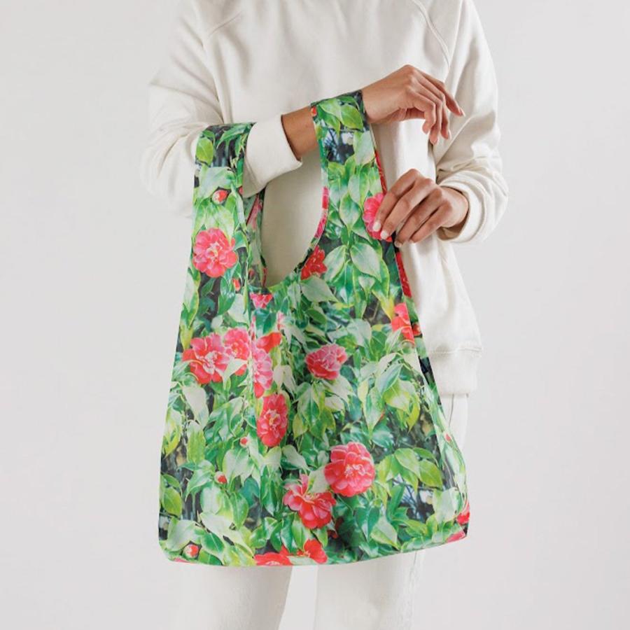 BAGGU バグー エコバッグ  カメリア100%リサイクルポリエステルSTANDARD スタンダード サイズ 大きい 大容量 ショルダー 洗濯可能 折り畳み コンパクト 軽量 … | BAGGU | 01