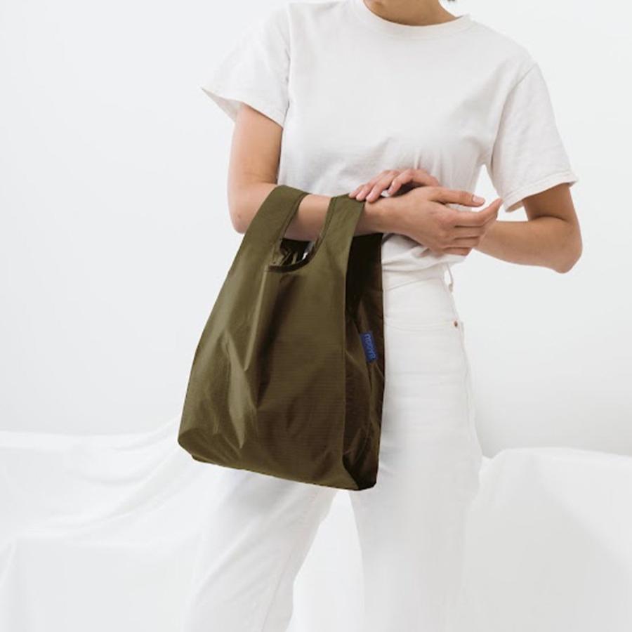 BAGGU バグー エコバッグ  タマリンドグリーン100%リサイクルナイロン BABY 無地 ベビー 洗濯可能 折り畳み コンパクト 軽量 ミニ コンビニ レジ袋型 入園 入… | BAGGU | 01