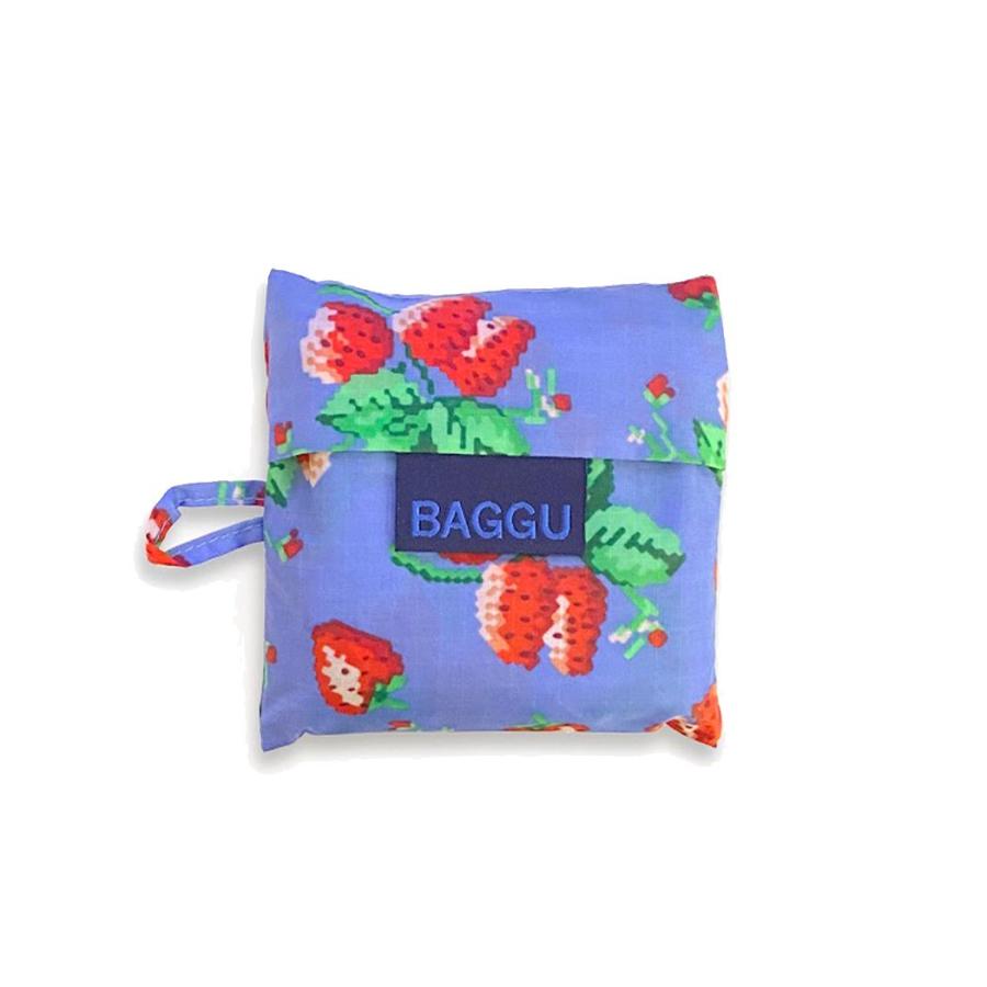 BAGGU バグー エコバッグ  ワイルドストロベリー100%リサイクルナイロン BABY ベビー 柄 洗濯可能 折り畳み コンパクト 軽量 ミニ コンビニ レジ袋型 入園 入… | BAGGU | 03