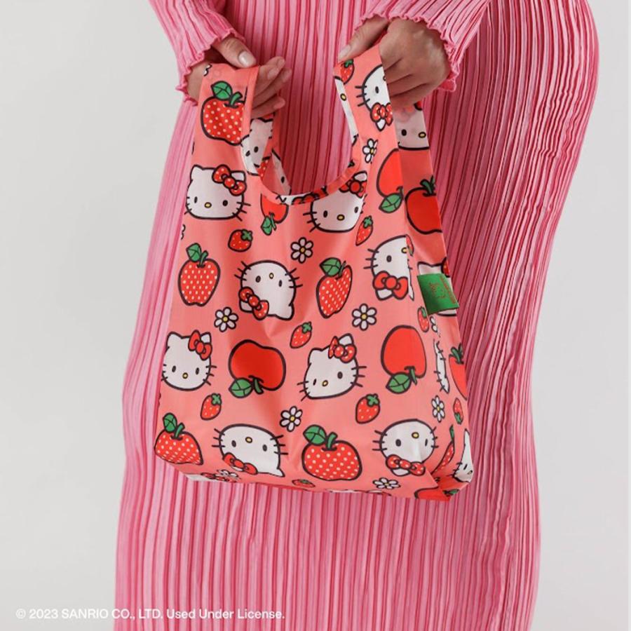 BAGGU バグー エコバッグ  ハローキティ＆アップル100%リサイクルナイロン BABY ベビー 柄 洗濯可能 折り畳み コンパクト 軽量 ミニ コンビニ レジ袋型 入園 … | BAGGU | 01