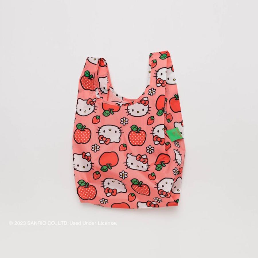 BAGGU バグー エコバッグ  ハローキティ＆アップル100%リサイクルナイロン BABY ベビー 柄 洗濯可能 折り畳み コンパクト 軽量 ミニ コンビニ レジ袋型 入園 … | BAGGU | 04