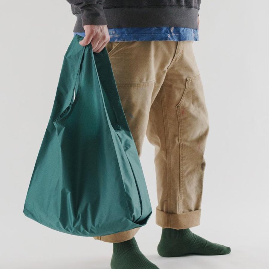 BAGGU バグー エコバッグ  マラカイト100%リサイクルナイロン STANDARD スタンダード サイズ 大きい 大容量 ショルダー 洗濯可能 折り畳み コンパクト 軽量 レ… | BAGGU | 01