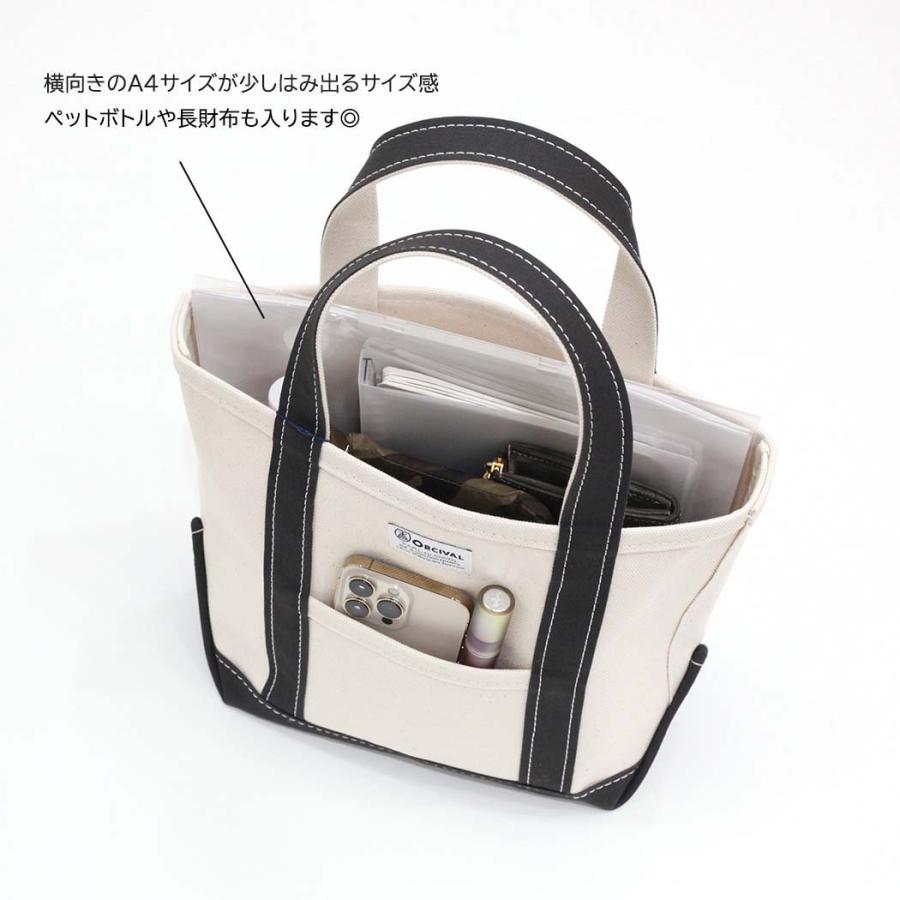 ORCIVAL (オーシバル) / OR-H0285 KWC キャンバス トート バッグ Sサイズ - LT.KHAKI × BLACK | ORCIVAL | 04