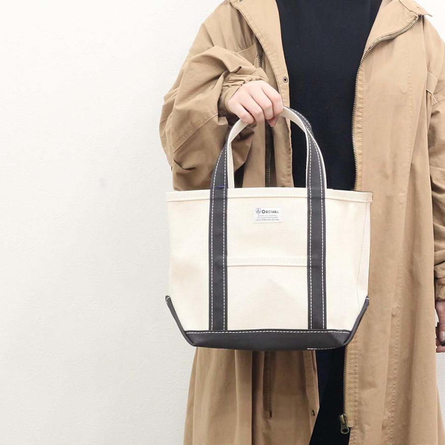 オーシバル バッグ ORCIVAL トートバッグ レディース S サイズ RC-7060 HVC キャンバス 無地 小さめ LT.SAND BEIGE × MOSS GREEN HANPU TOTE BAG SMALL ミニ… | ORCIVAL | 05