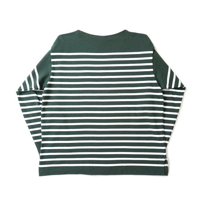 オーシバル ORCIVAL ボーダー オーバーサイズ ラッセル フレンチ セーラー 長袖 Tシャツ French Bean / White フレンチビーン×ホワイト グリーン 6130 フラン… | ORCIVAL | 01
