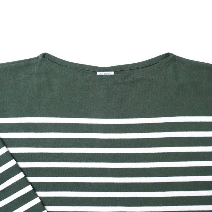 オーシバル ORCIVAL ボーダー オーバーサイズ ラッセル フレンチ セーラー 長袖 Tシャツ French Bean / White フレンチビーン×ホワイト グリーン 6130 フラン… | ORCIVAL | 02