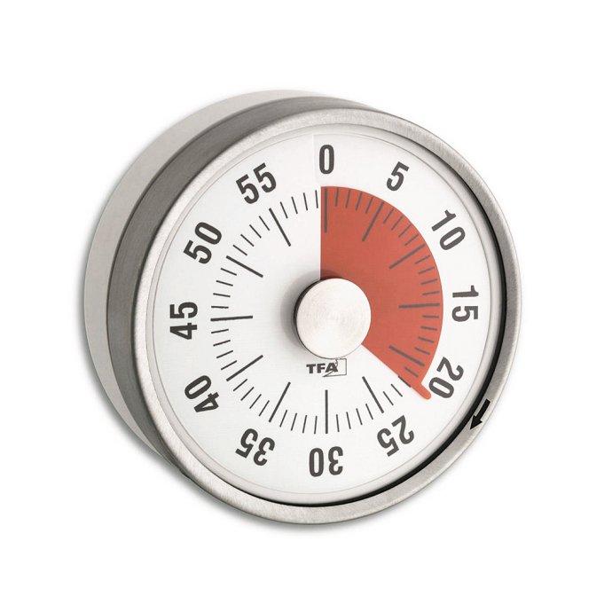 TFA Dostmann ドストマン / Analogue kitchen timer PUCK 38.1028 ステンレス製アナログキッチンタイマー 全2色 ホワイト ブラック | TFA Dostmann | 09