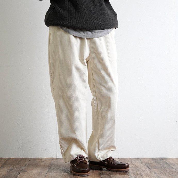 vecchi / C.Coulisse Corduroy Easy Pants - Cream ストレッチコーデュロイ イージーパンツ クリーム | C.R.E.A.M | 06