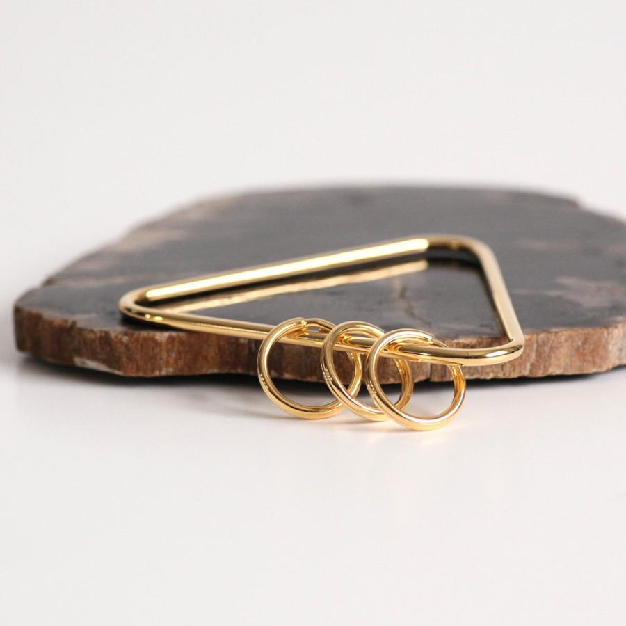 BYOKA (ビョーカ) / H0401 Key ring holder キーリング ホルダー - Gold ゴールド キーホルダー キーケース 人気 鍵 スマートキー プチギフト お祝い 贈り物 … | BYOKA | 03