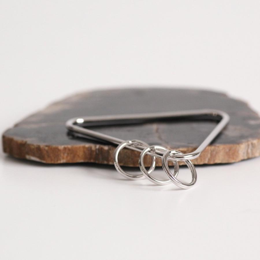 BYOKA (ビョーカ) / H0402 Key ring holder キーリング ホルダー - Rodium ロジウム シルバー キーホルダー キーケース 人気 鍵 スマートキー プチギフト お祝… | BYOKA | 03