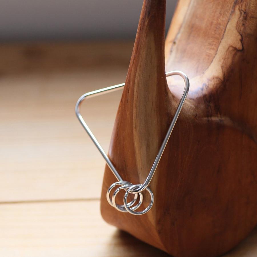 BYOKA (ビョーカ) / H0402 Key ring holder キーリング ホルダー - Rodium ロジウム シルバー キーホルダー キーケース 人気 鍵 スマートキー プチギフト お祝… | BYOKA | 04