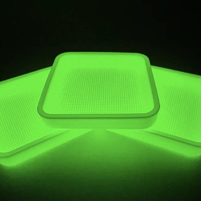 Mini Parts Tray Glow ミニパーツトレイ グロー 蓄光 光 発光 暗闇 光る キャンプ アウトドア アメリカ軍 ミリタリー 滑り止め ラバー トレー トレイ ポイント… | MINI | 05