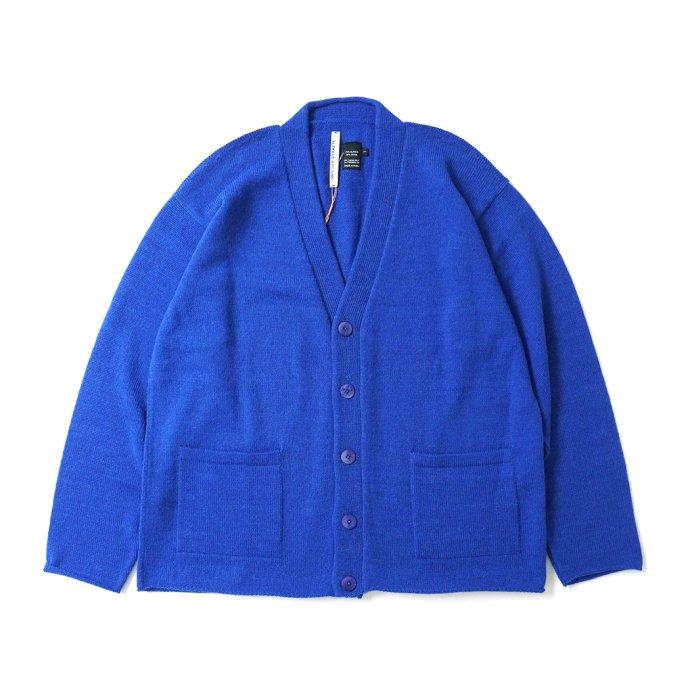 THIBAULT VAN DER STRAETE / アルパカウール Vネックカーディガン ROYAL BLUE ティボー ヴァンダル ストラット ロイヤルブルー 5352W | THIBAULT VAN DER STRAETE