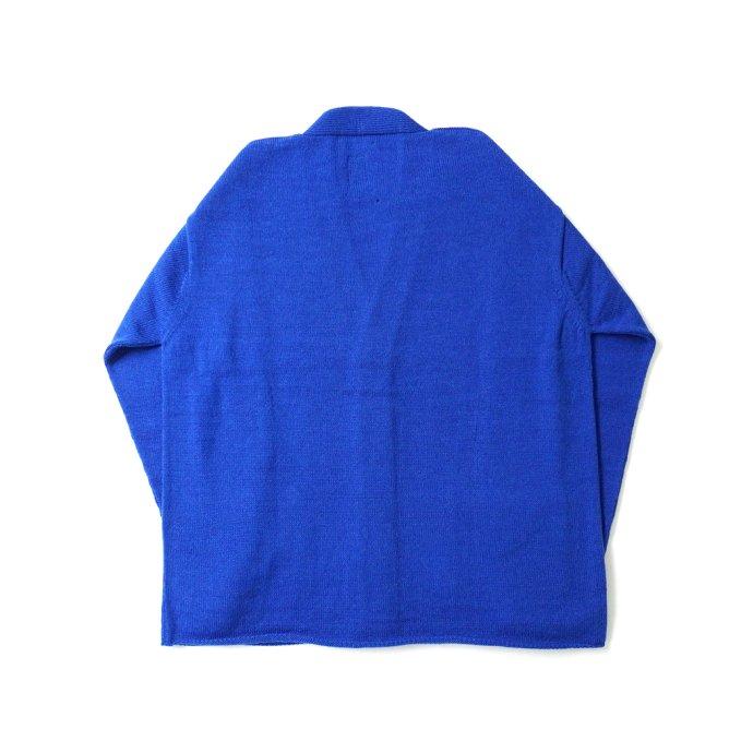 THIBAULT VAN DER STRAETE / アルパカウール Vネックカーディガン ROYAL BLUE ティボー ヴァンダル ストラット ロイヤルブルー 5352W | THIBAULT VAN DER STRAETE | 01