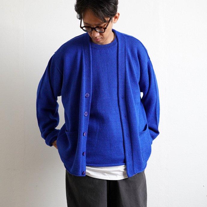 THIBAULT VAN DER STRAETE / アルパカウール Vネックカーディガン ROYAL BLUE ティボー ヴァンダル ストラット ロイヤルブルー 5352W | THIBAULT VAN DER STRAETE | 08