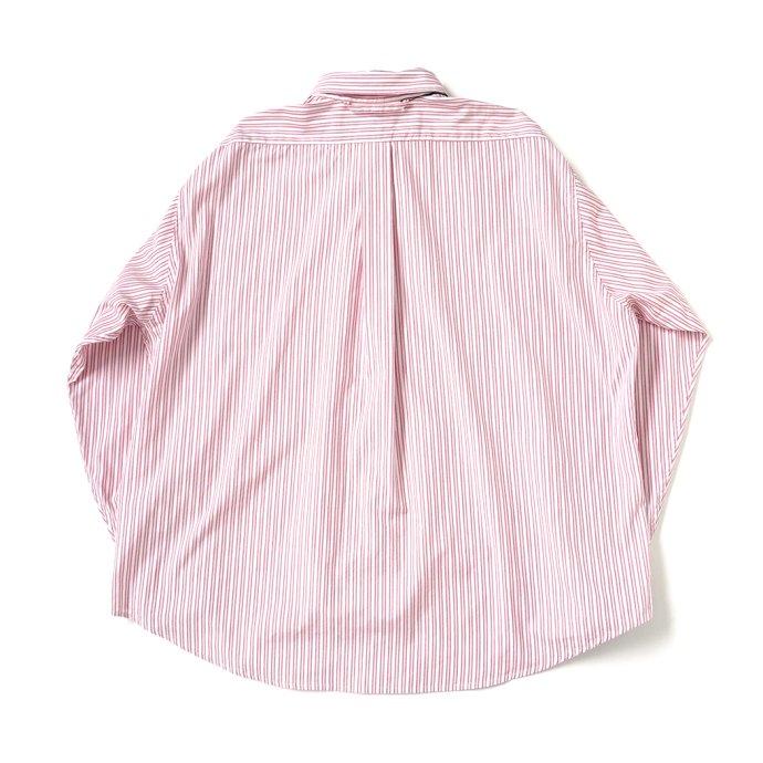 O-（オー） O-（オー）/ F.F. SHIRT - Pink ST O-UL-06 ストライプシャツ 0-cho-rui-lab レイチョウルイラボ ポイント 消化 デッドストック生地 | オー | 01