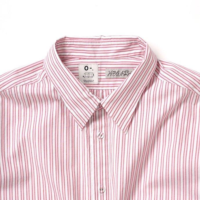 O-（オー） O-（オー）/ F.F. SHIRT - Pink ST O-UL-06 ストライプシャツ 0-cho-rui-lab レイチョウルイラボ ポイント 消化 デッドストック生地 | オー | 02