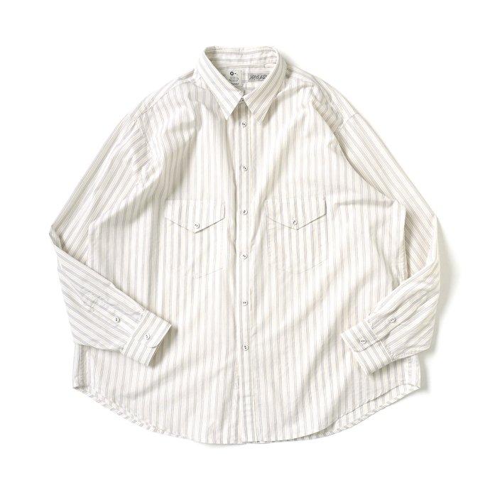 O-（オー） O-（オー）/ F.F. SHIRT - Yellow ST O-UL-06 ストライプシャツ 0-cho-rui-lab レイチョウルイラボ ポイント 消化 デッドストック生地 | オー