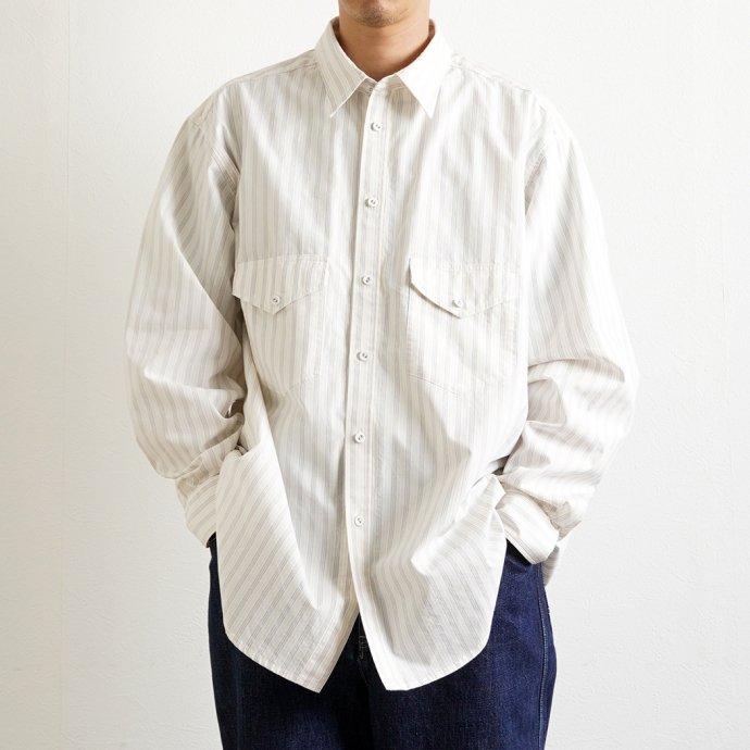 O-（オー） O-（オー）/ F.F. SHIRT - Yellow ST O-UL-06 ストライプシャツ 0-cho-rui-lab レイチョウルイラボ ポイント 消化 デッドストック生地 | オー | 11