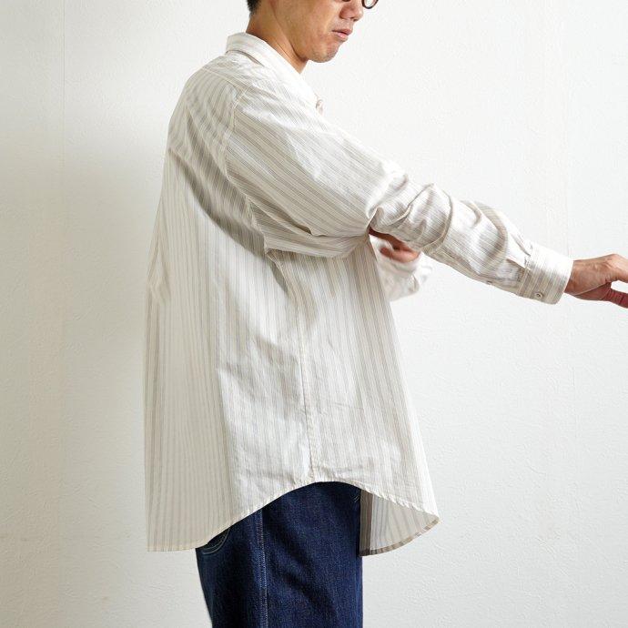 O-（オー） O-（オー）/ F.F. SHIRT - Yellow ST O-UL-06 ストライプシャツ 0-cho-rui-lab レイチョウルイラボ ポイント 消化 デッドストック生地 | オー | 12