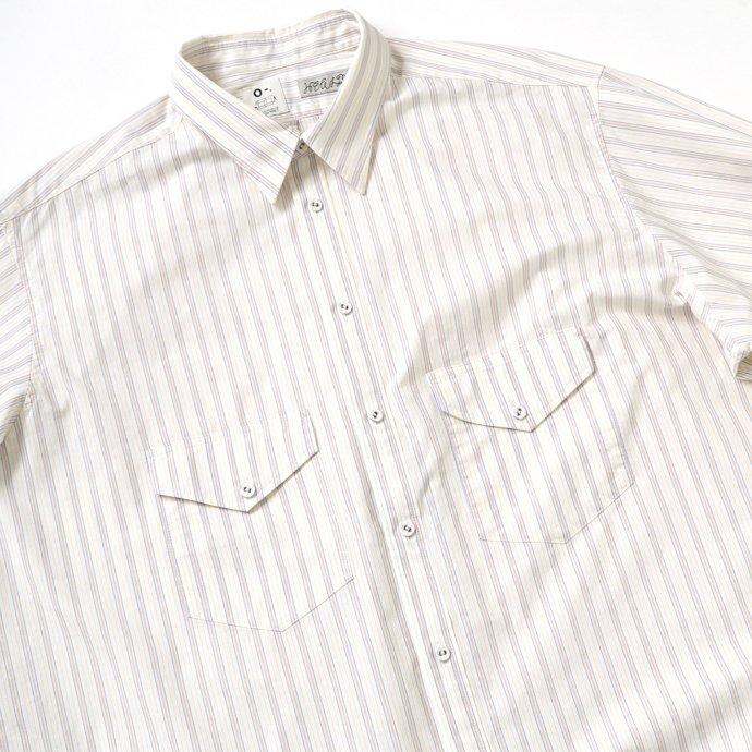 O-（オー） O-（オー）/ F.F. SHIRT - Yellow ST O-UL-06 ストライプシャツ 0-cho-rui-lab レイチョウルイラボ ポイント 消化 デッドストック生地 | オー | 03