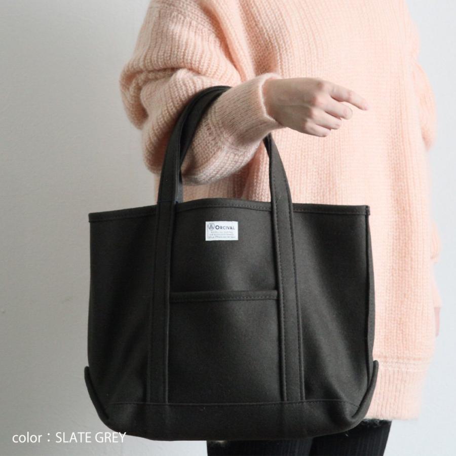 ORCIVAL (オーシバル) / OR-H0240 HML ヘビー メルトン トート バッグ Mサイズ - SLATE GREY | ORCIVAL | 07