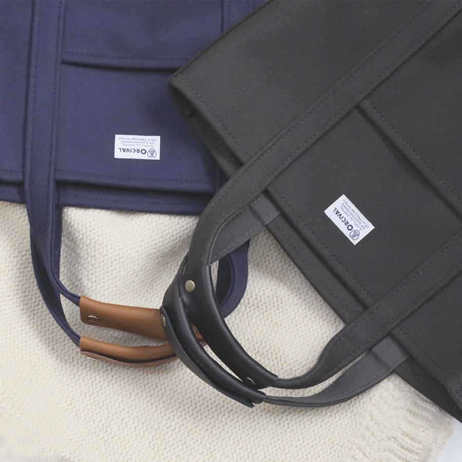 オーシバル バッグ ORCIVAL トートバッグ レディース M サイズ OR-H0240 HML ヘビー メルトン トート GREYISH BLUE A4 無地 シンプル おしゃれ カジュアル 通… | ORCIVAL | 09