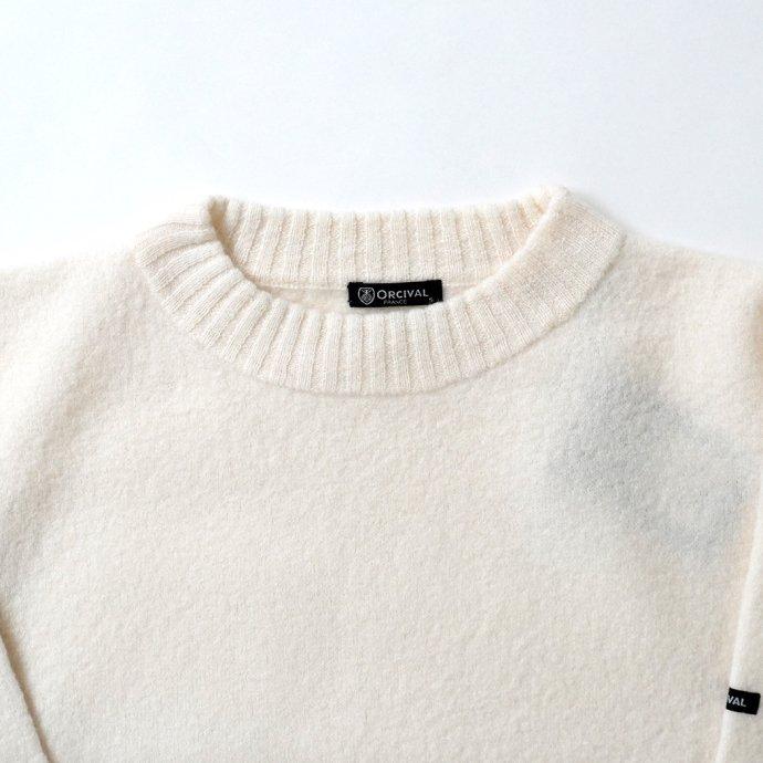 オーシバル ORCIVAL メンズ トップス ウール モックネック プルオーバーニット IVORY アイボリー OR-D0060 CHA シンプル 無地 あす楽 ファッション 縮絨 | ORCIVAL | 02