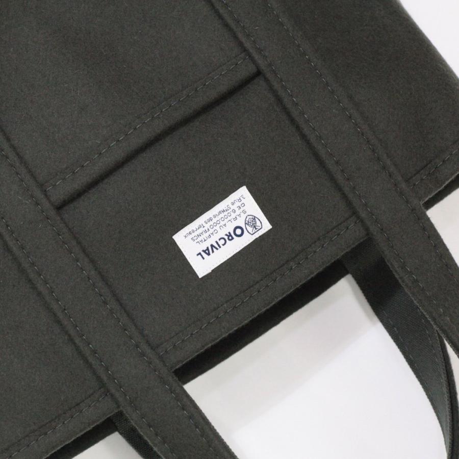 オーシバル バッグ ORCIVAL トートバッグ レディース S サイズ OR-H0241 HML ヘビー メルトン トート 無地 小さめ SLATE GREY  TOTE BAG SMALL ミニトート シ… | ORCIVAL | 05