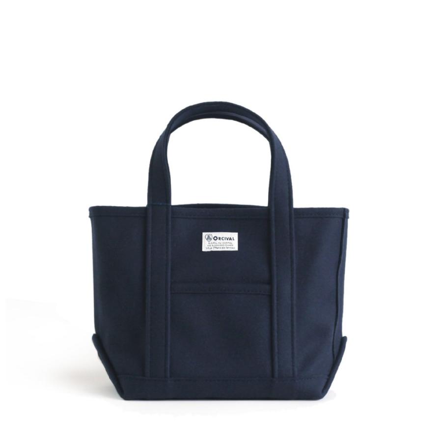 オーシバル バッグ ORCIVAL トートバッグ レディース S サイズ OR-H0241 HML ヘビー メルトン トート 無地 小さめ GREYISH BLUE TOTE BAG SMALL ミニトート シ… | ORCIVAL