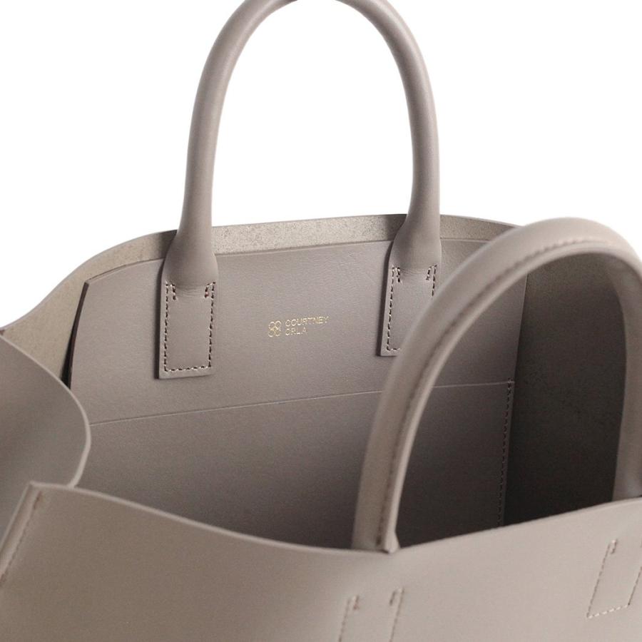 COURTNEY ORLA (コートニーオーラ) / SLOPE TOTE s - トープ スムースレザー SLO23FCL011002TPE トートバッグ  グレー ベージュ シンプル 無地 鞄 バッグ シン… | COURTNEY ORLA | 02
