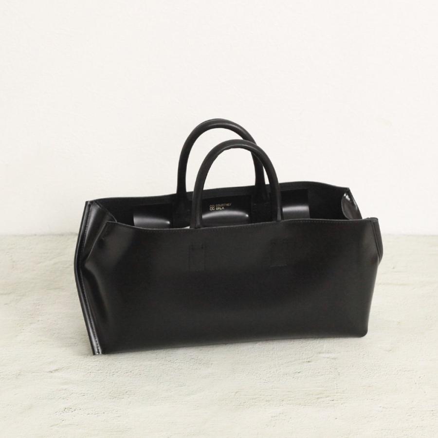 COURTNEY ORLA コートニーオーラ トート バッグ SLOPE ZIP WIDE TOTE - ブラック/ブラック SLZ23FPV011003BK/BK 横長 トートバッグ 黒 シンプル 無地 鞄 ビジ… | COURTNEY ORLA