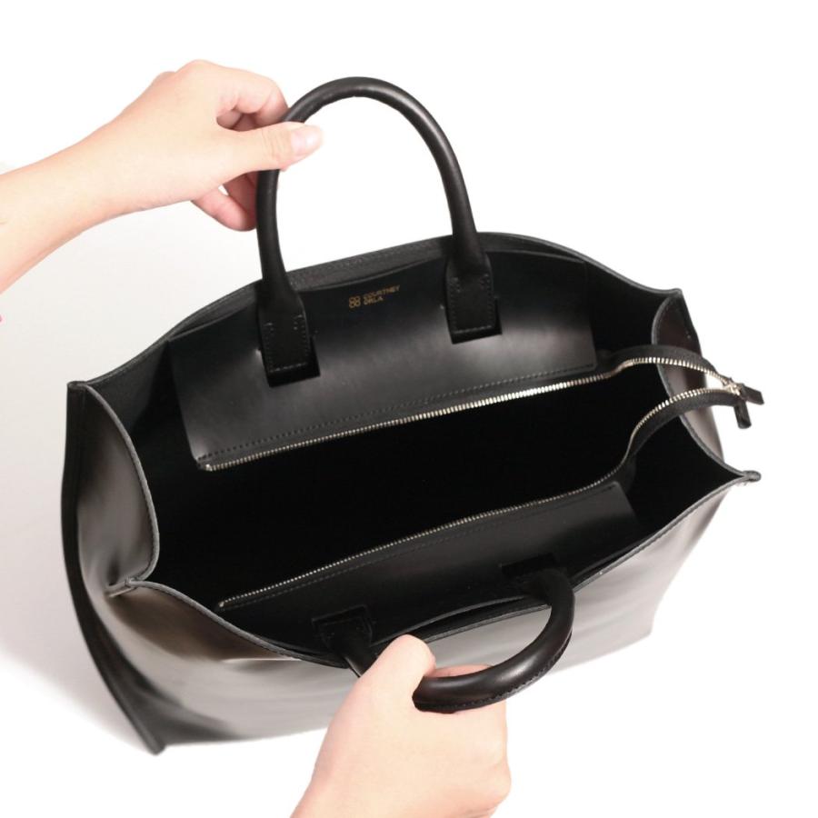 COURTNEY ORLA コートニーオーラ SLOPE ZIP TOTE l - ブラック/ブラック SLZ23FPV011004BK/BK トートバッグ 大容量 A4 黒 シンプル 無地 鞄 ビジネス 通勤 仕… | COURTNEY ORLA | 03