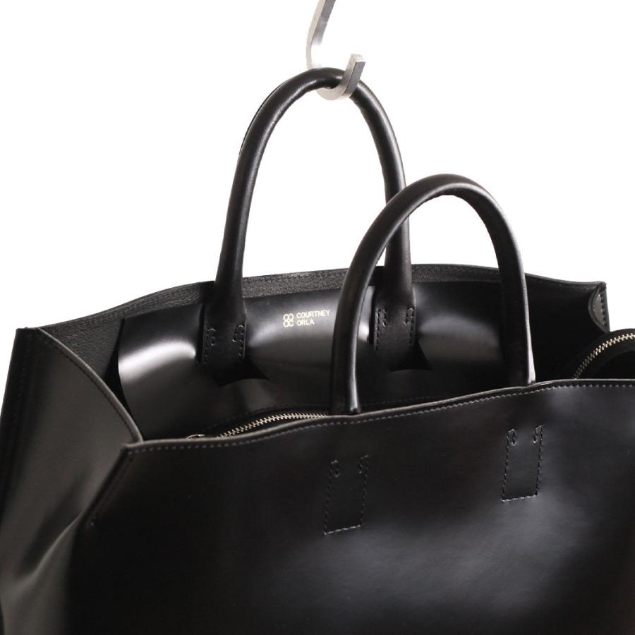 COURTNEY ORLA コートニーオーラ SLOPE ZIP TOTE l - ブラック/ブラック SLZ23FPV011004BK/BK トートバッグ 大容量 A4 黒 シンプル 無地 鞄 ビジネス 通勤 仕… | COURTNEY ORLA | 07