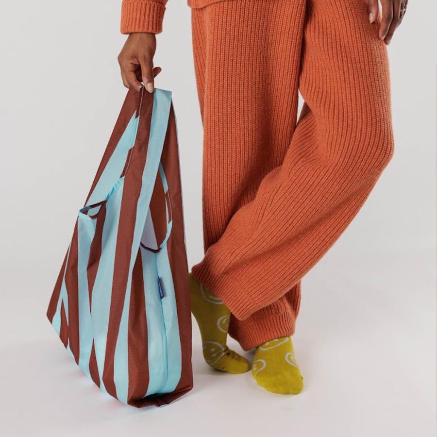 BAGGU STANDARD バグー　エコバック　オレンジ　モーブ　ストライプ BAGGU エコバッグ バグゥ 正規品 STANDARD 折りたたみ
