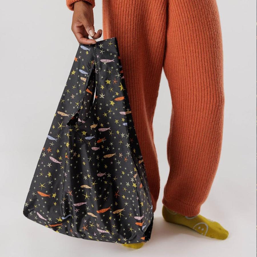 BAGGU バグー エコバッグ スターフィッシュ 100%リサイクルナイロン STANDARD スタンダード サイズ 大きい 大容量 ショルダー 洗濯可能 折り畳み コンパクト … | BAGGU | 02