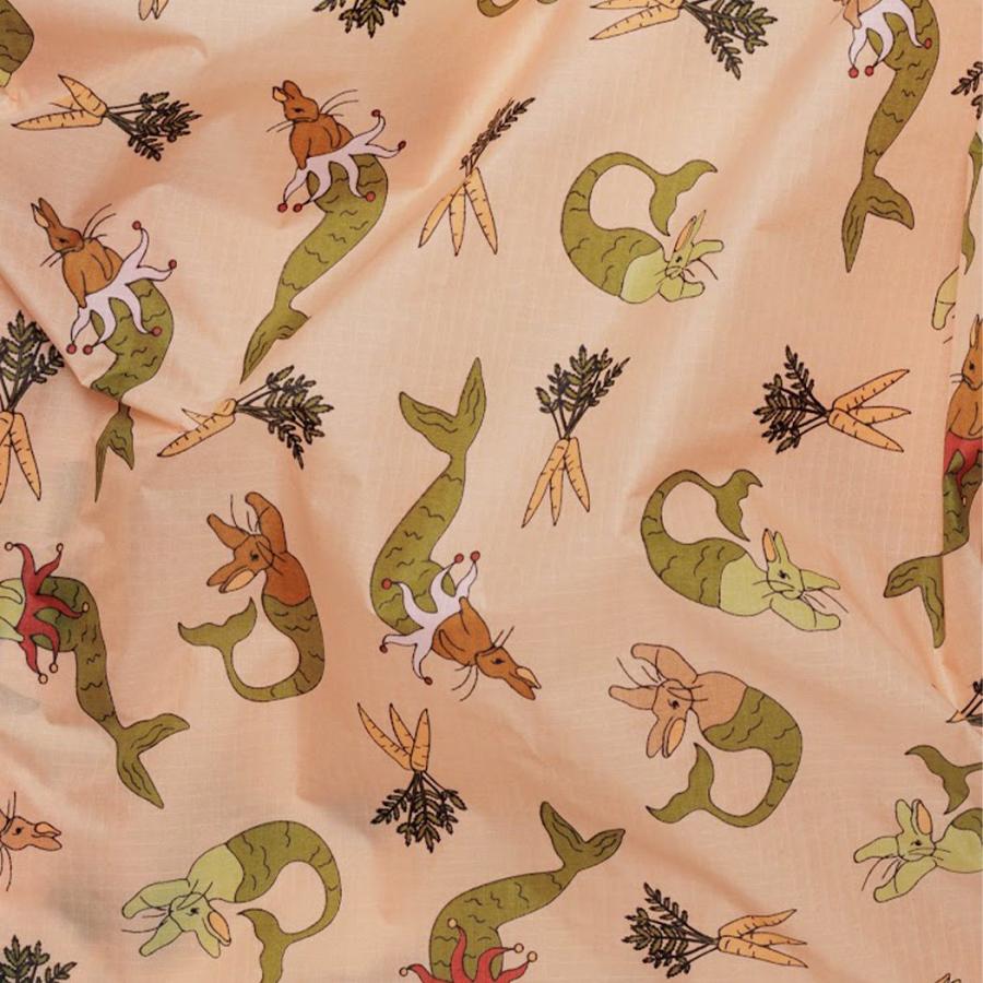 BAGGU バグー エコバッグ マーメイドバニー 100%リサイクルナイロン STANDARD スタンダード サイズ 大きい 大容量 ショルダー 洗濯可能 折り畳み コンパクト … | BAGGU | 01