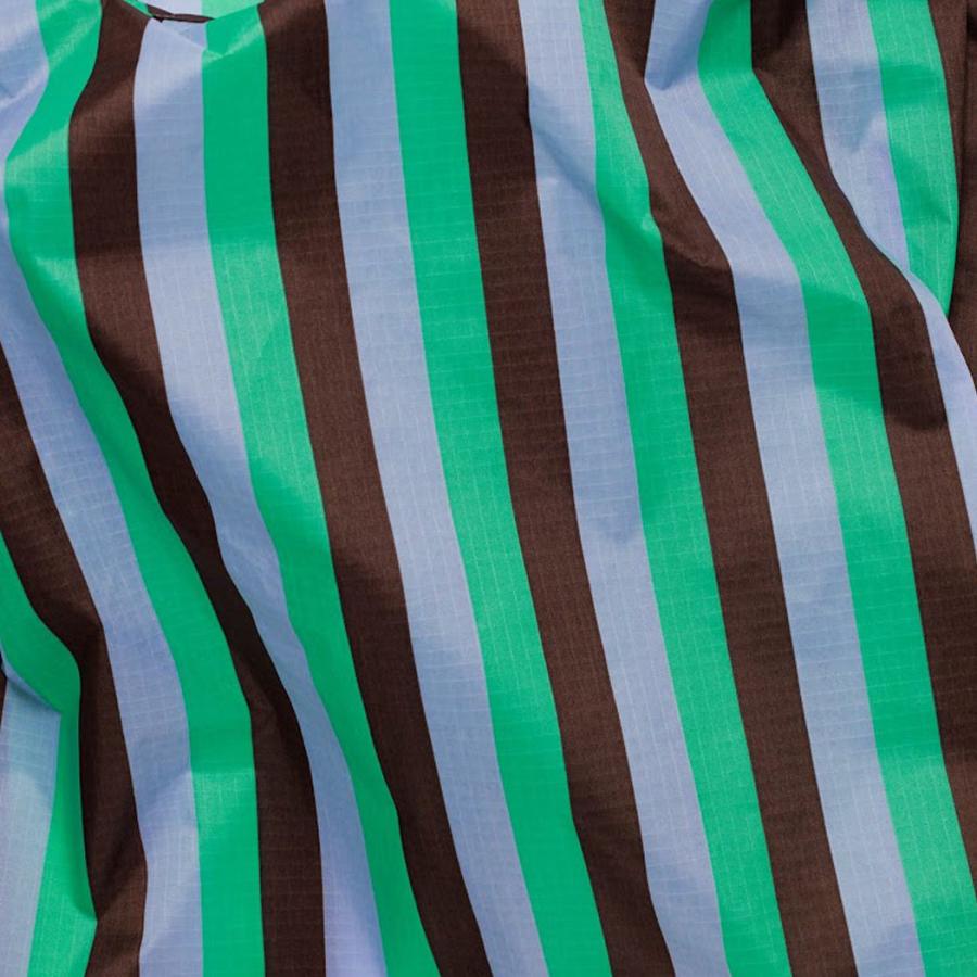 BAGGU バグー エコバッグ BABY 90s ストライプ ミント×ブラウン 正規品 サブバッグ ジム用 お買い物 マザーズバッグ コンパクト 折りたたみ 洗濯可能 マチ広 … | BAGGU | 01