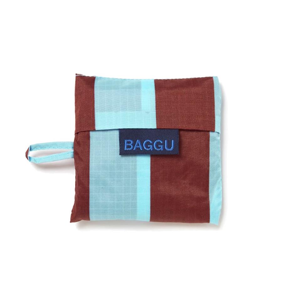 BAGGU バグー エコバッグ BABY ストライプ レーズンパープル×ブルー 正規品 サブバッグ ジム用 お買い物 マザーズバッグ コンパクト 折りたたみ 洗濯可能 マ… | BAGGU | 03