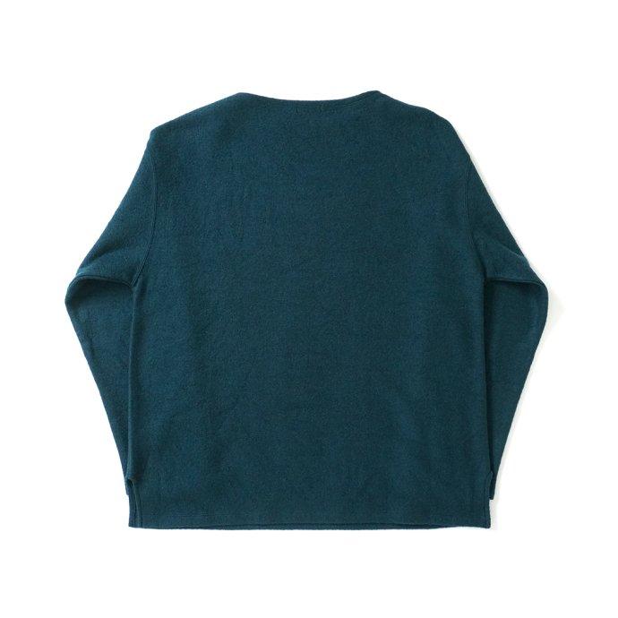 オーシバル ORCIVAL メンズ トップス ウールパイル ボートネックプルオーバー BLUE GREEN OR-C0280 WPJ ブルーグリーン シンプル 無地 あす楽 ファッション 縮絨 | ORCIVAL | 01