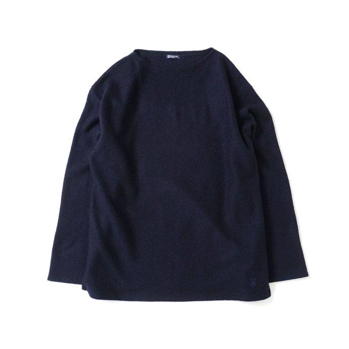 オーシバル ORCIVAL メンズ トップス ウールパイル ボートネックプルオーバー NAVY OR-C0280 WPJ ネイビー シンプル 無地 あす楽 ファッション 縮絨 | ORCIVAL