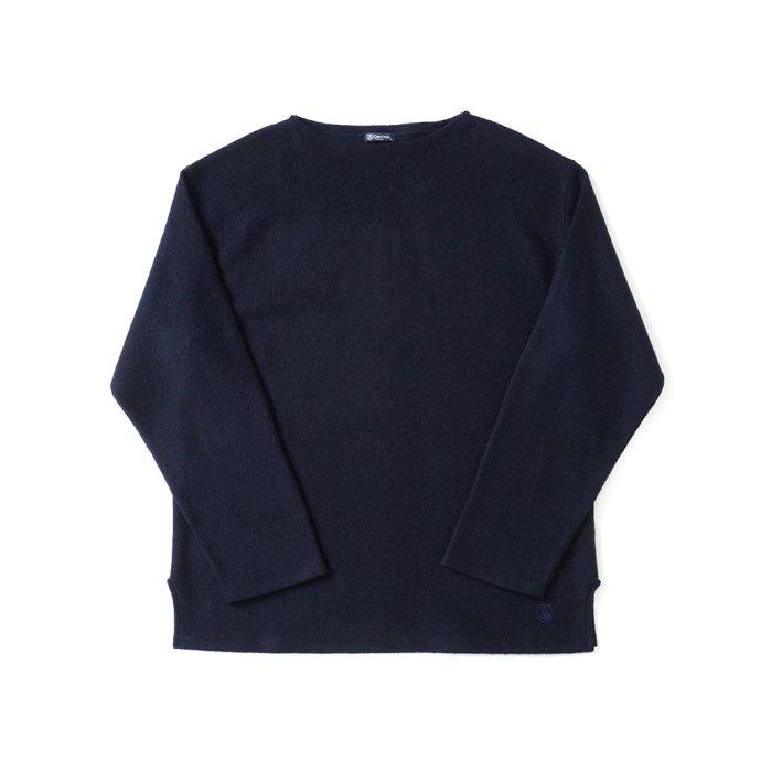 オーシバル ORCIVAL メンズ トップス ウールパイル ボートネックプルオーバー NAVY OR-C0280 WPJ ネイビー シンプル 無地 あす楽 ファッション 縮絨 | ORCIVAL | 01