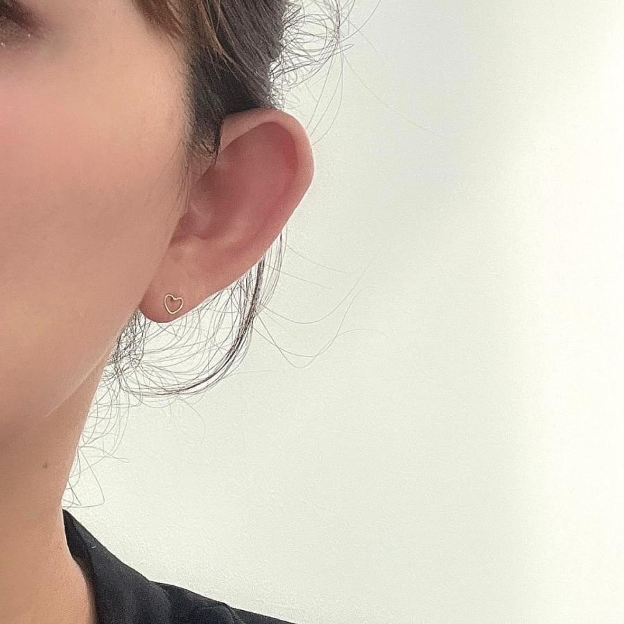 ピアス k18 イロンデール エペパン hirondelle et pepin 18金 h-p-8-2-135 ワイヤー ハート ピアス (両耳タイプ) レディース ギフト ミニマル 20代 30代 40代 … | hirondelle | 06